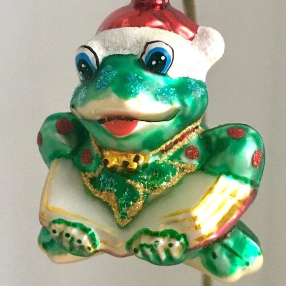 ✨ NEW Authentic Christopher Radko Disney Gospel Prince FROG Blown Glass Ornament - Picture 4 of 6